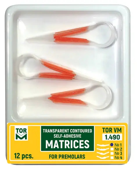 Self-Adhesive Transparent Contoured Matrix Bands for premolars TOR VM No 1.490