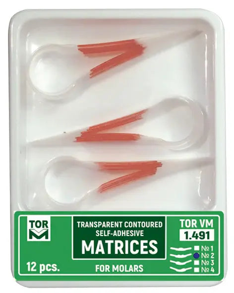 Self-Adhesive Transparent Contoured Matrix Bands for Molars no 1.491