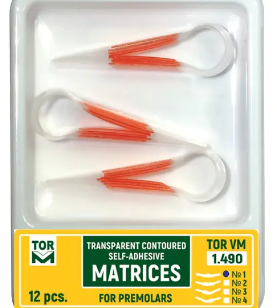 Self-Adhesive Transparent Contoured Matrix Bands for premolars TOR VM No 1.490