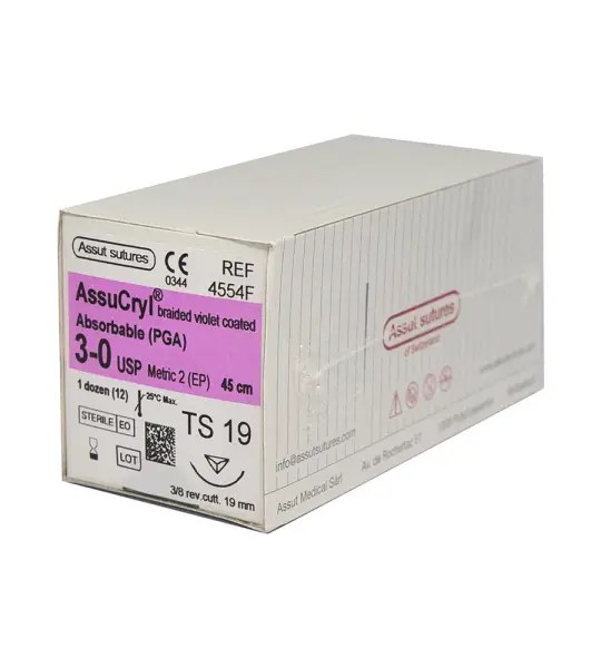 Assut Assu Cryl absorbable Sutures 3-0