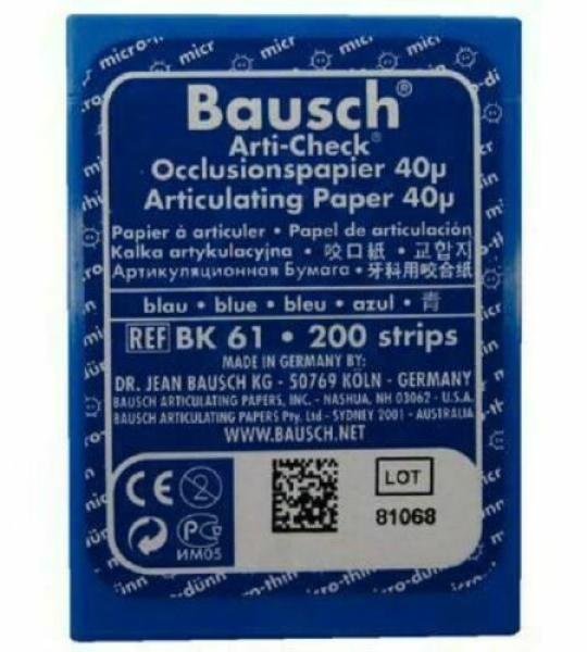 BAUSCH Articulating Paper 40 micron 200 Strip